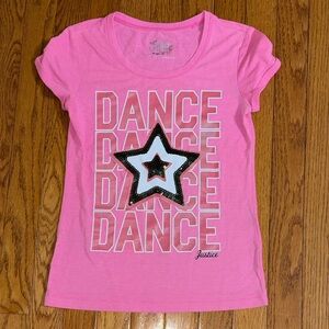 Justice Pink Dance Star Tee